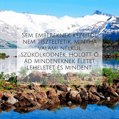Apostolok 17:25 KAR Bibliai verskép