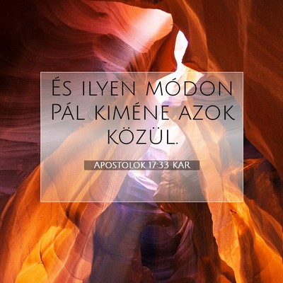 Apostolok 17:33 Bibliai vers magyarázata
