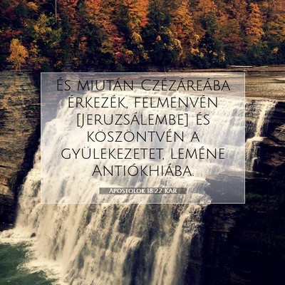 Apostolok 18:22 Bibliai vers magyarázata