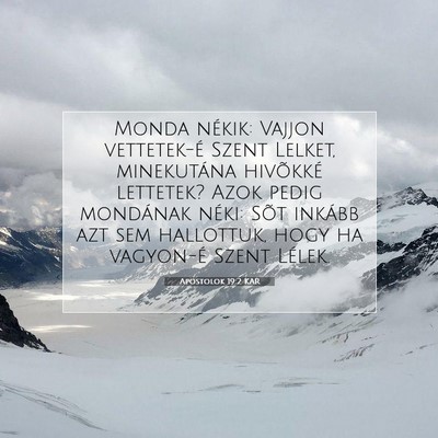 Apostolok 19:2 Bibliai vers magyarázata