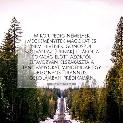 Apostolok 19:9 Bibliai vers magyarázata