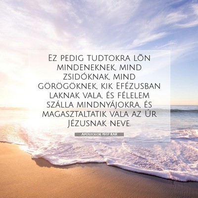 Apostolok 19:17 KAR Bibliai verskép