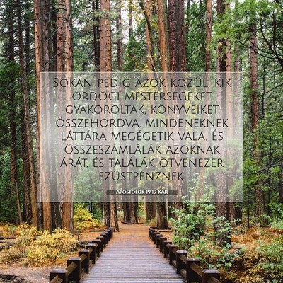 Apostolok 19:19 Bibliai vers magyarázata