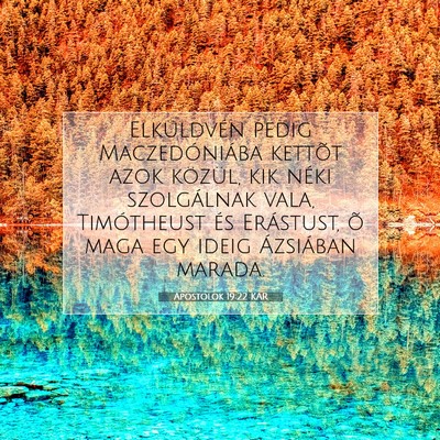 Apostolok 19:22 KAR Bibliai verskép