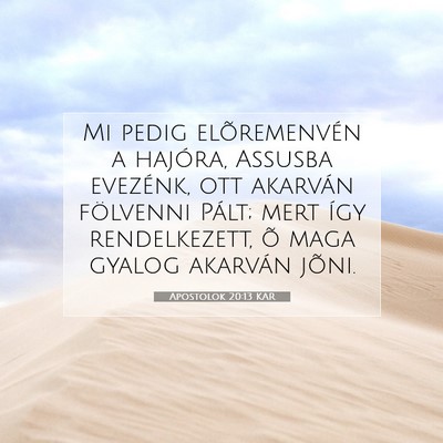 Apostolok 20:13 Bibliai vers magyarázata