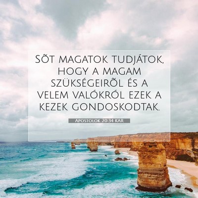 Apostolok 20:34 Bibliai vers magyarázata