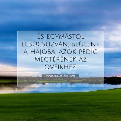 Apostolok 21:6 Bibliai vers magyarázata