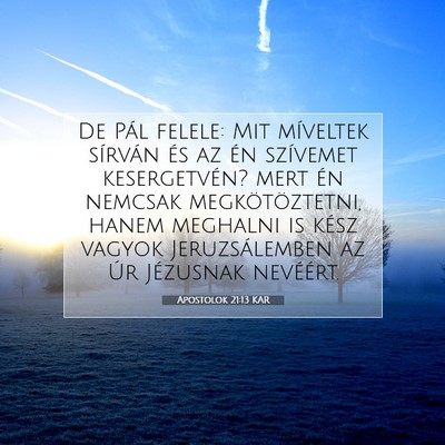 Apostolok 21:13 Bibliai vers magyarázata