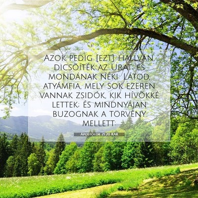 Apostolok 21:20 KAR Bibliai verskép
