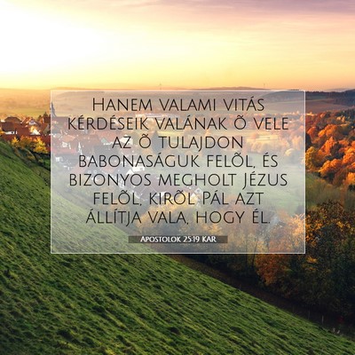 Apostolok 25:19 KAR Bibliai verskép