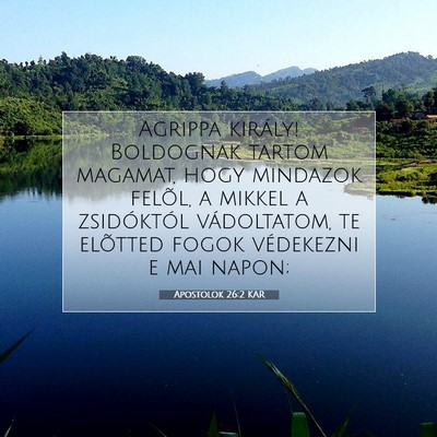 Apostolok 26:2 Bibliai vers magyarázata