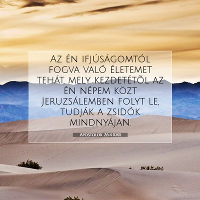 Apostolok 26:4 Bibliai vers magyarázata