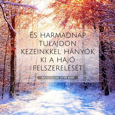 Apostolok 27:19 Bibliai vers magyarázata