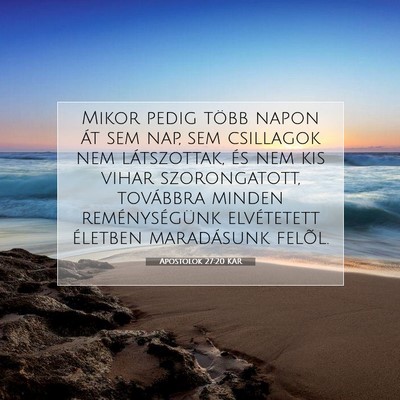 Apostolok 27:20 Bibliai vers magyarázata