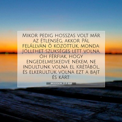Apostolok 27:21 Bibliai vers magyarázata