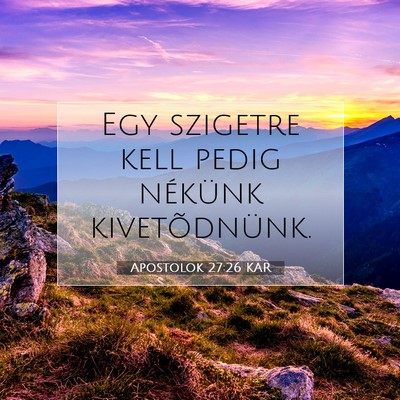 Apostolok 27:26 Bibliai vers magyarázata
