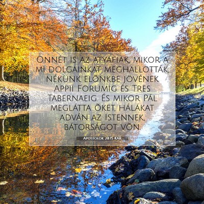Apostolok 28:15 KAR Bibliai verskép