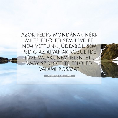 Apostolok 28:21 KAR Bibliai verskép