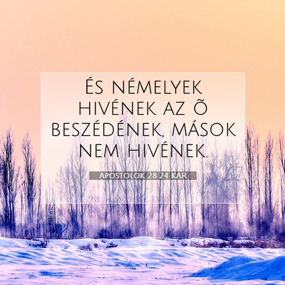 Apostolok 28:24 KAR Bibliai verskép