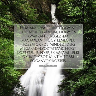 Róma 1:13 Bibliai vers magyarázata