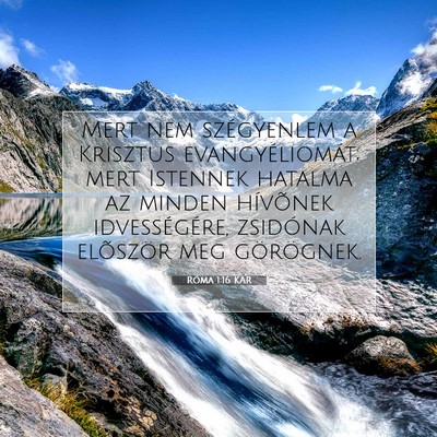 Róma 1:16 Bibliai vers magyarázata