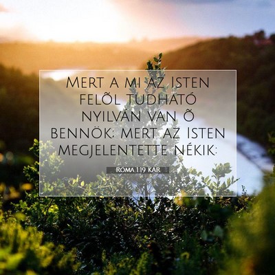 Róma 1:19 Bibliai vers magyarázata