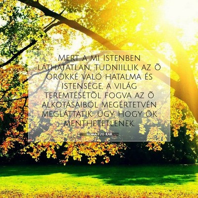 Róma 1:20 Bibliai vers magyarázata