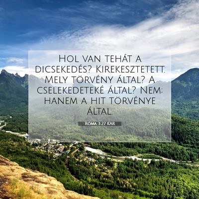 Róma 3:27 KAR Bibliai verskép