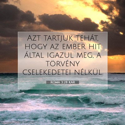 Róma 3:28 KAR Bibliai verskép