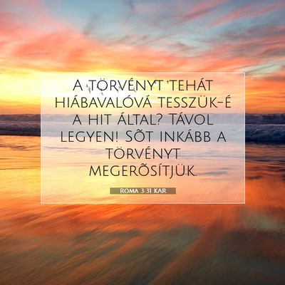 Róma 3:31 KAR Bibliai verskép