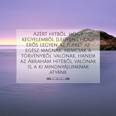 Róma 4:16 KAR Bibliai verskép