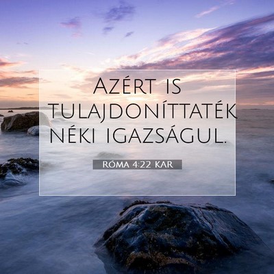 Róma 4:22 KAR Bibliai verskép