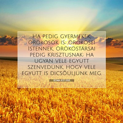 Róma 8:17 KAR Bibliai verskép