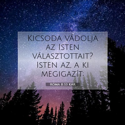 Róma 8:33 KAR Bibliai verskép