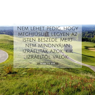 Róma 9:6 KAR Bibliai verskép