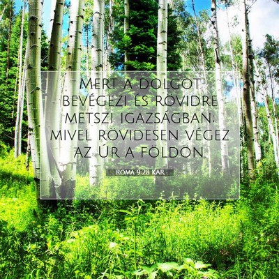 Róma 9:28 KAR Bibliai verskép