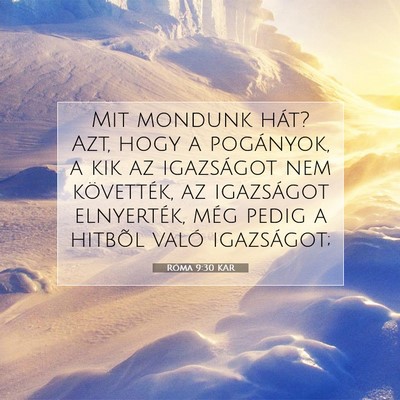 Róma 9:30 KAR Bibliai verskép