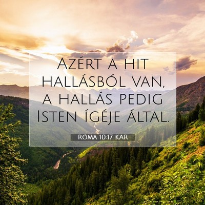 Róma 10:17 KAR Bibliai verskép