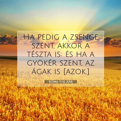 Róma 11:16 KAR Bibliai verskép