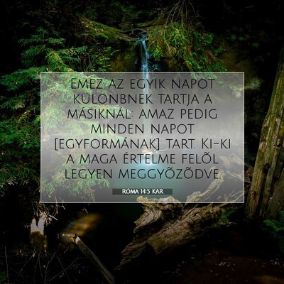 Róma 14:5 KAR Bibliai verskép