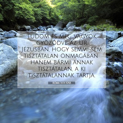 Róma 14:14 KAR Bibliai verskép