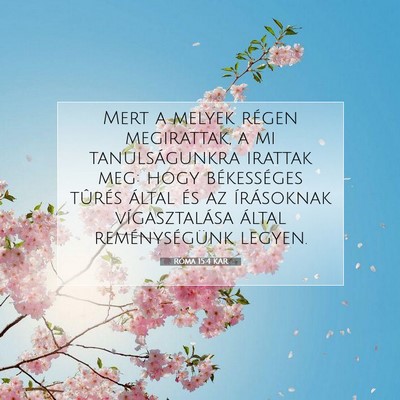 Róma 15:4 KAR Bibliai verskép