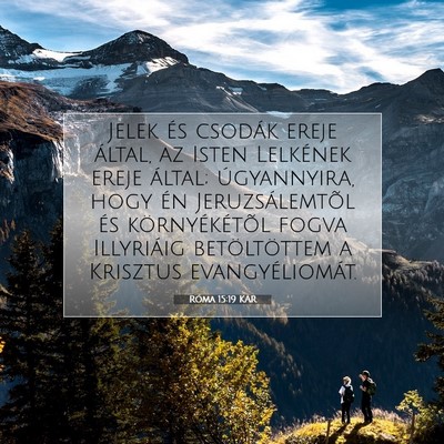 Róma 15:19 KAR Bibliai verskép