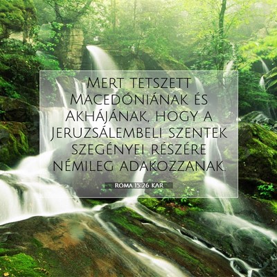 Róma 15:26 KAR Bibliai verskép
