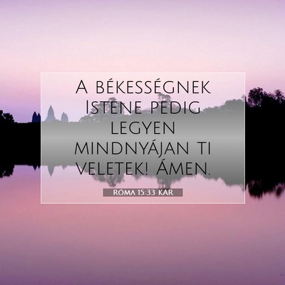 Róma 15:33 KAR Bibliai verskép