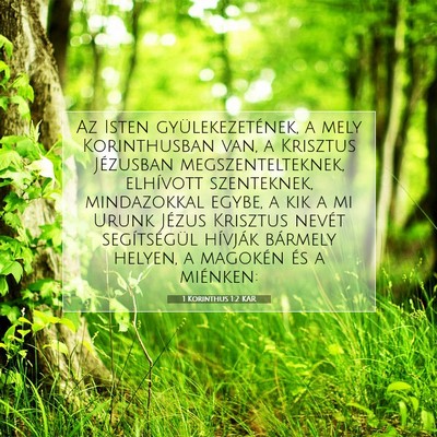 1 Korinthus 1:2 Bibliai vers magyarázata