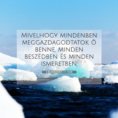 1 Korinthus 1:5 Bibliai vers magyarázata