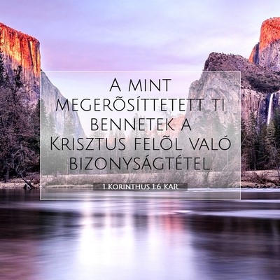 1 Korinthus 1:6 Bibliai vers magyarázata