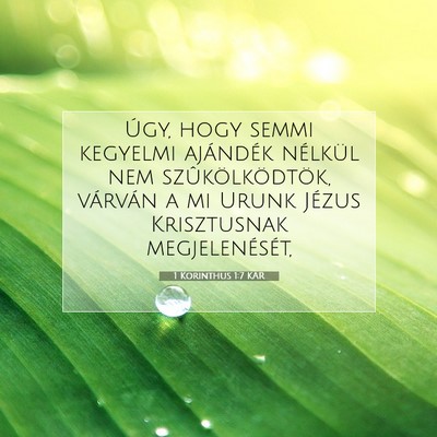 1 Korinthus 1:7 Bibliai vers magyarázata