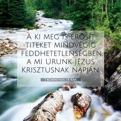 1 Korinthus 1:8 Bibliai vers magyarázata